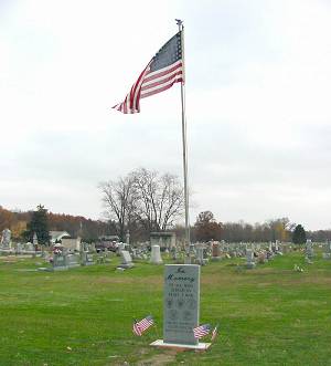 Dedication Ceremony, Veteran's Day 2002 at the Oblong Cemetery